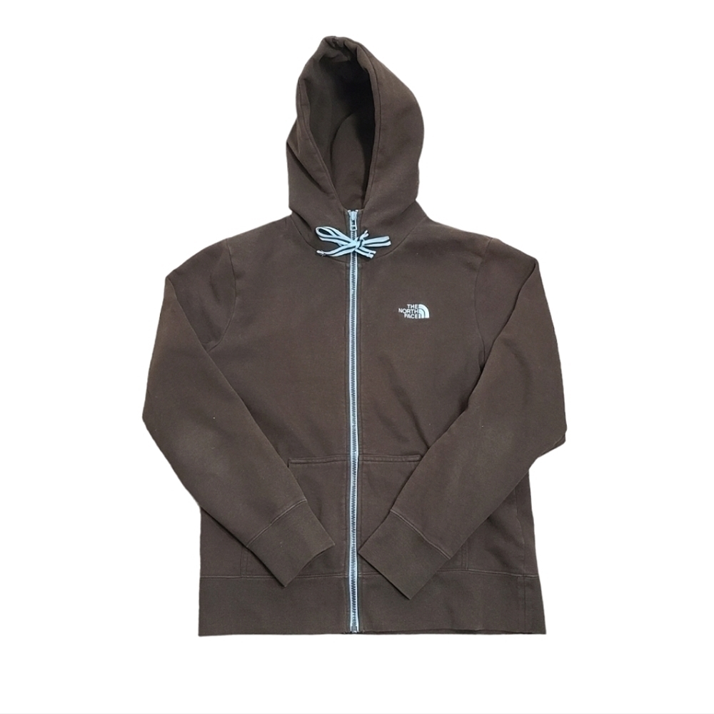 𝅺THE NORTH FACE Brown TKA 200 Full Zip Fleece Hoodie Jacket Women's Size L